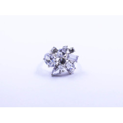 Glimmering Cluster Cocktail Ring