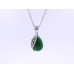 Green Drop Four-Leaf Clover Pendant and Earrings Set
