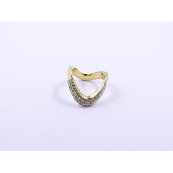 V-Shape Cocktail Ring, in Plated Yellow-Gold