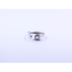 Open Circle and Band Chain Ring Set