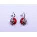 Red Drop Buttery Pendant and Earrings Set
