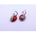 Red Drop Buttery Pendant and Earrings Set