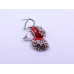 Red Drop Buttery Pendant and Earrings Set