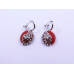 Red Drop Buttery Pendant and Earrings Set