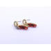 Elegant Stone Drop Earrings (Available in Pink, Red, Topaz-style, and Citrine-style colors)