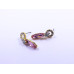 Elegant Stone Drop Earrings (Available in Pink, Red, Topaz-style, and Citrine-style colors)