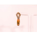 Elegant Stone Drop Earrings (Available in Pink, Red, Topaz-style, and Citrine-style colors)