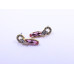 Elegant Stone Drop Earrings (Available in Pink, Red, Topaz-style, and Citrine-style colors)