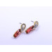 Elegant Stone Drop Earrings (Available in Pink, Red, Topaz-style, and Citrine-style colors)