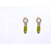 Elegant Stone Drop Earrings (Available in Pink, Red, Topaz-style, and Citrine-style colors)