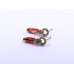 Elegant Stone Drop Earrings (Available in Pink, Red, Topaz-style, and Citrine-style colors)