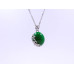 Green Drop Buttery Pendant and Earrings Set