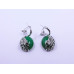 Green Drop Buttery Pendant and Earrings Set