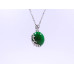Green Drop Buttery Pendant and Earrings Set
