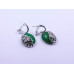 Green Drop Buttery Pendant and Earrings Set