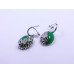 Green Drop Buttery Pendant and Earrings Set
