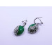 Green Drop Buttery Pendant and Earrings Set
