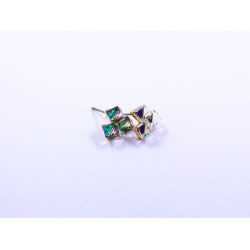 Square Cluster Design Stone Earrings