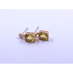 Square Drop Stone Earrings (Available in Purple, Citrine-color, and Pink)