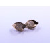 Eye-Shape Earrings with White Cabochon and Stones, in Plated Yellow-Gold