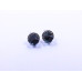 Disc-Shape Earrings with Square-Shape Stone (Available in Light Blue or Dark Blue)