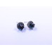 Disc-Shape Earrings with Square-Shape Stone (Available in Light Blue or Dark Blue)