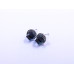 Disc-Shape Earrings with Square-Shape Stone (Available in Light Blue or Dark Blue)