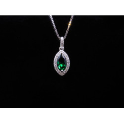 Green Stone Pendant Necklace