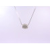 Real Silver 3-D Assymetrical Barrel Necklace