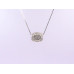 Real Silver 3-D Assymetrical Barrel Necklace