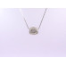 Real Silver 3-D Assymetrical Barrel Necklace