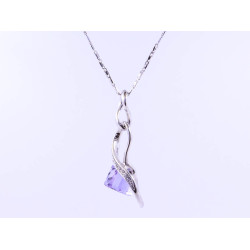 Filgree Wrapped Gem  Drop Necklace