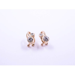 Connected Gem Stud Earrings