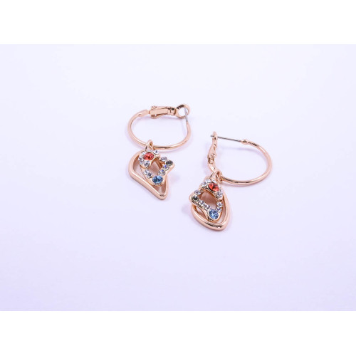 Assymetrical Gem Drop Earrings