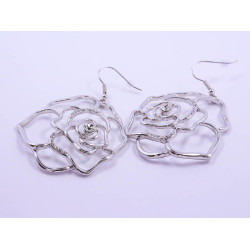Rose Filgree Pendant Earrings