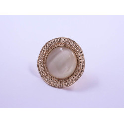 White Stone Cocktail in Golden Ring