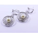 White Pearl Pendant and Earrings Set