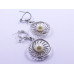 White Pearl Pendant and Earrings Set