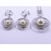 White Pearl Pendant and Earrings Set