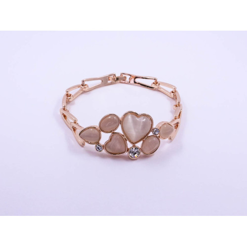 Gold Chain Gem Cluster Bracelet