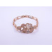 Gold Chain Gem Cluster Bracelet