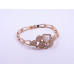 Gold Chain Gem Cluster Bracelet