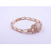 Gold Chain Gem Cluster Bracelet