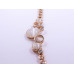 Gold Chain Circle Gem Cluster Bracelet