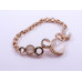 Gold Chain Circle Gem Cluster Bracelet