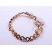 Gold Chain Circle Gem Cluster Bracelet