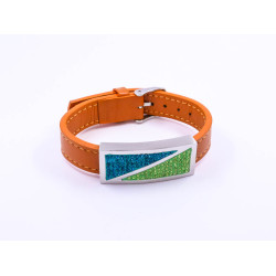 Multi-Colored Leather ID Bracelet