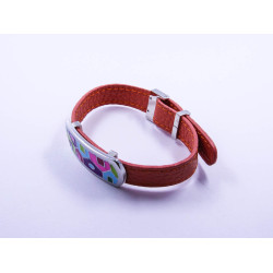 Leather Oval ID Bracelet